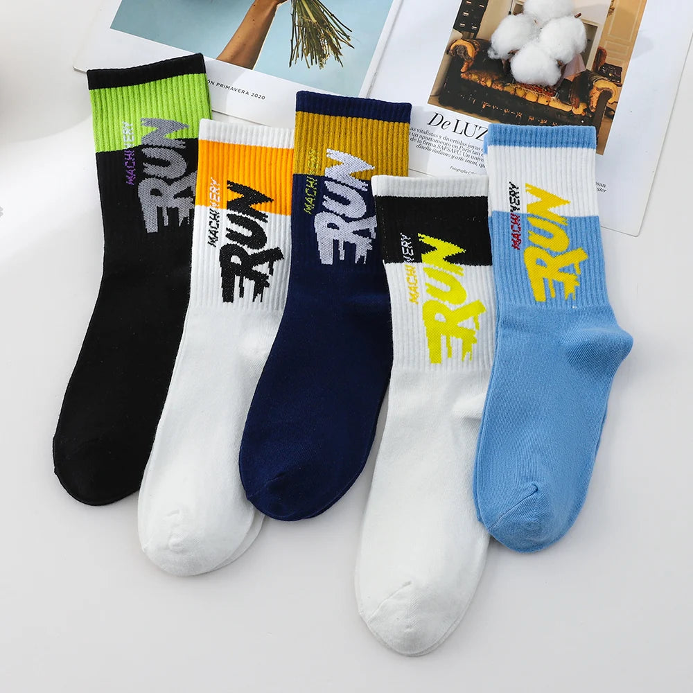 5Pairs/Lot Organic Cotton Men Socks