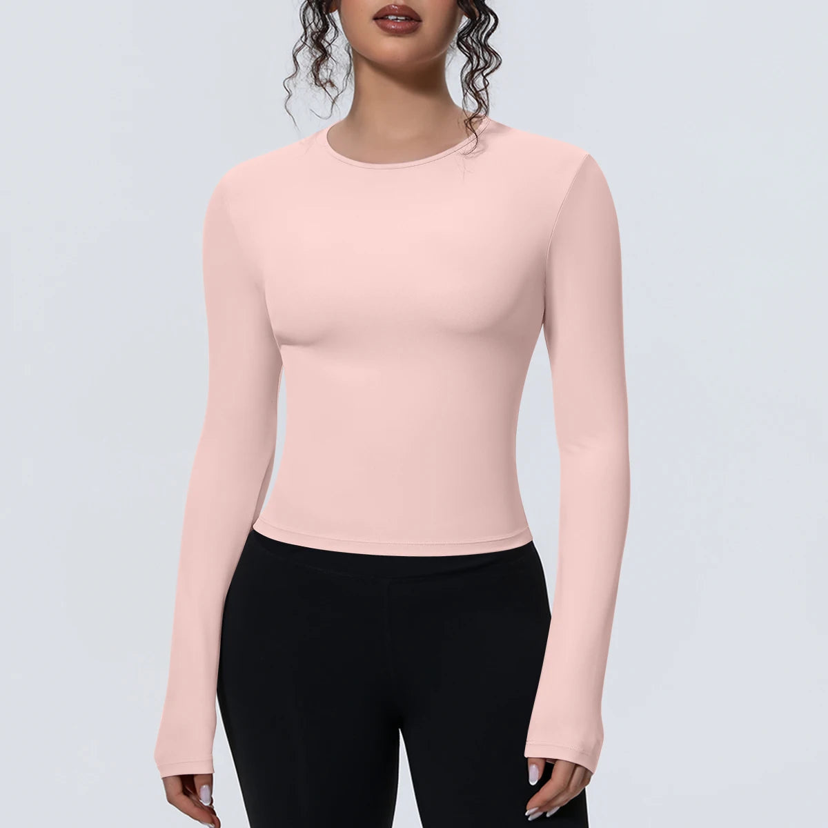 Woman's Yoga Long Sleeved Gym Sports Running Top Slim Breathable Soild Color Fitness Top Running Shirts Gym Top Yoga Sport Top Fit2Great