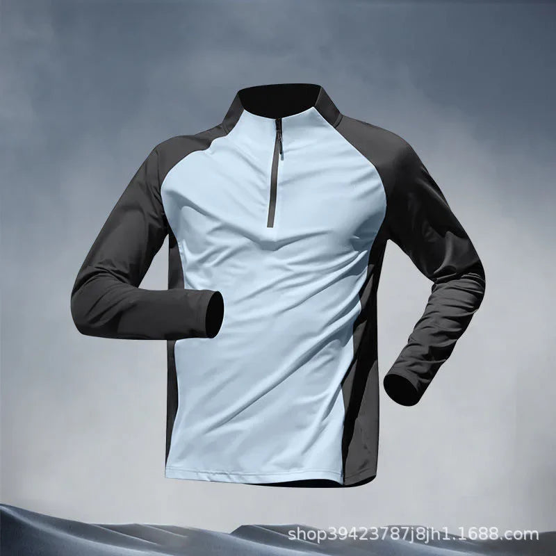 Half zip training clothes men's