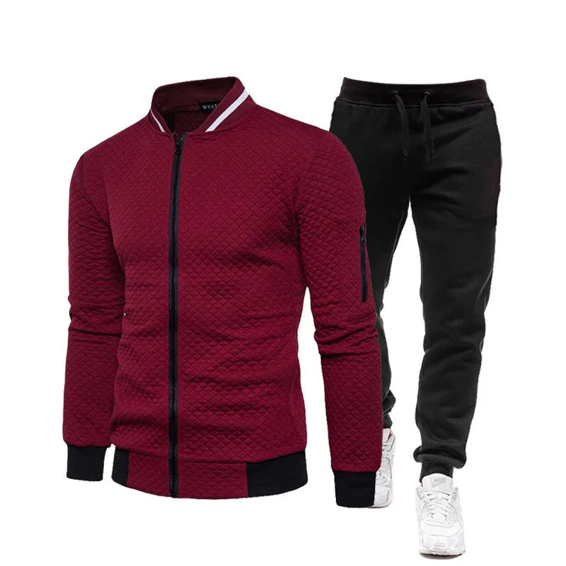2025 New Mens Tracksuit Set Two Piece Tracksuit Men Fashion Jogging Suit Outfits Men Spring Autumn Baseball Sports Suit Set Wear Fit2Great