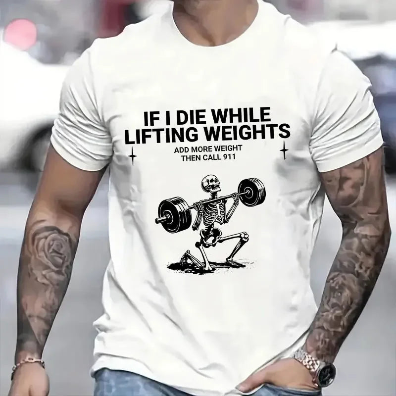 Gym Workout T-shirts for Men Clothing Funny Weightlifting Tshirts Short Sleeve Tops Clothes Fitness Exercise Tee Shirts Homme Fit2Great