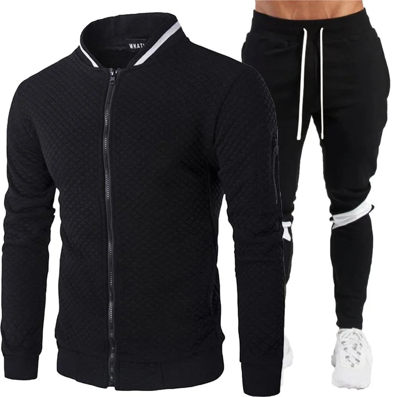 2025 New Mens Tracksuit Set Two Piece Tracksuit Men Fashion Jogging Suit Outfits Men Spring Autumn Baseball Sports Suit Set Wear Fit2Great