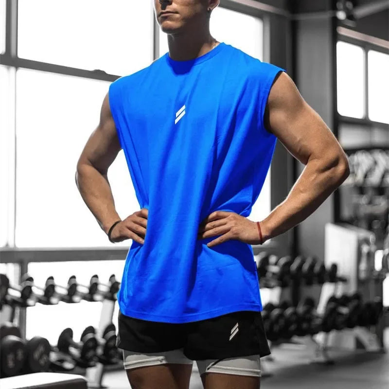 Sleeveless T-shirt Men Quick-drying Fitness Bodybuilding Shirt Male Fashion Basketball Vest Mesh Breathable Summer Gym Tank Men Fit2Great