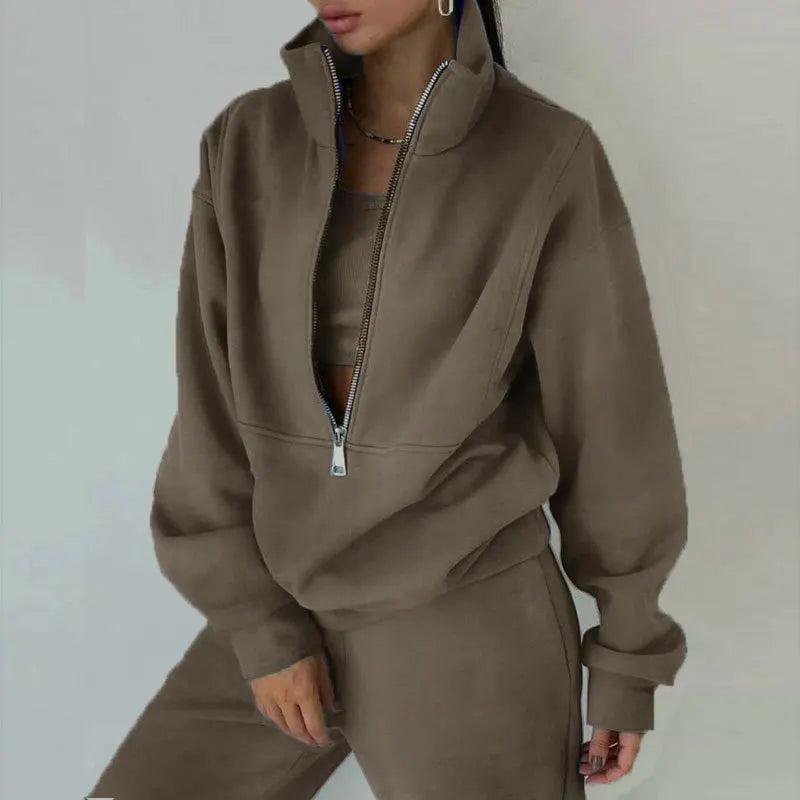 Women's Half-Zip Top & Pants Set Fit2Great