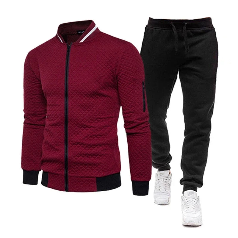 2025 New Mens Tracksuit Set Two Piece Tracksuit Men Fashion Jogging Suit Outfits Men Spring Autumn Baseball Sports Suit Set Wear Fit2Great