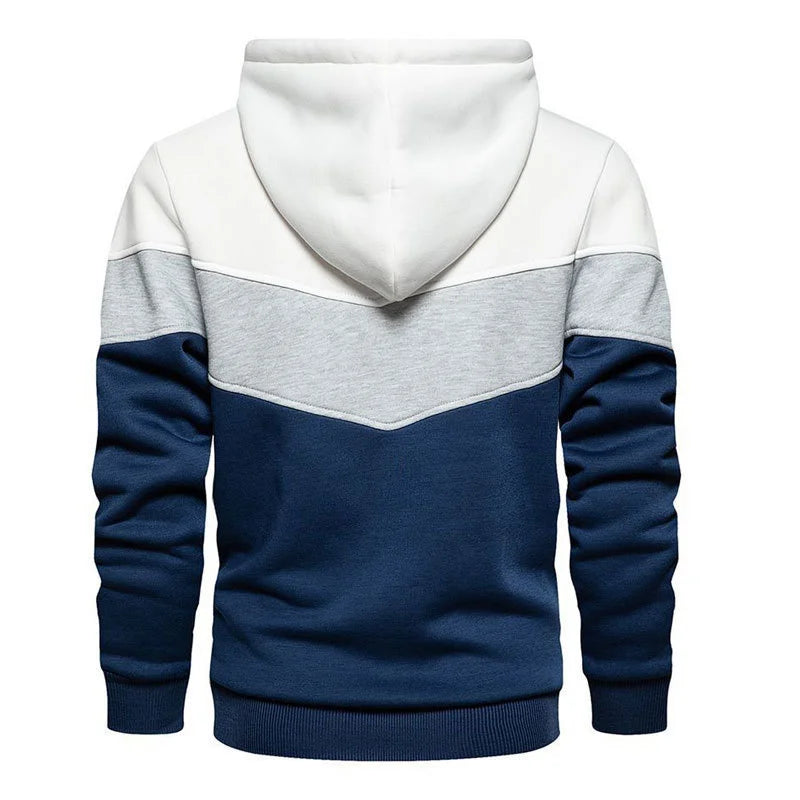 Spring Autumn Fashion splicing Men's Hoodies long sleeve Casual Hoodies Sweatshirts pure color Sweatshirt men tops Pullover Fit2Great