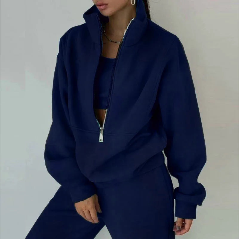 Women's Half-Zip Top & Pants Set Fit2Great