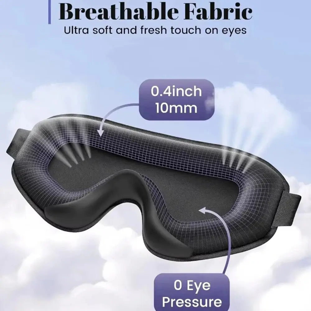 Sleep Mask Blackout Eye Mask for Sleep - 3D Breathable Soft Comfortable Eye Mask for Sleeping- Adjustable strap Unisex