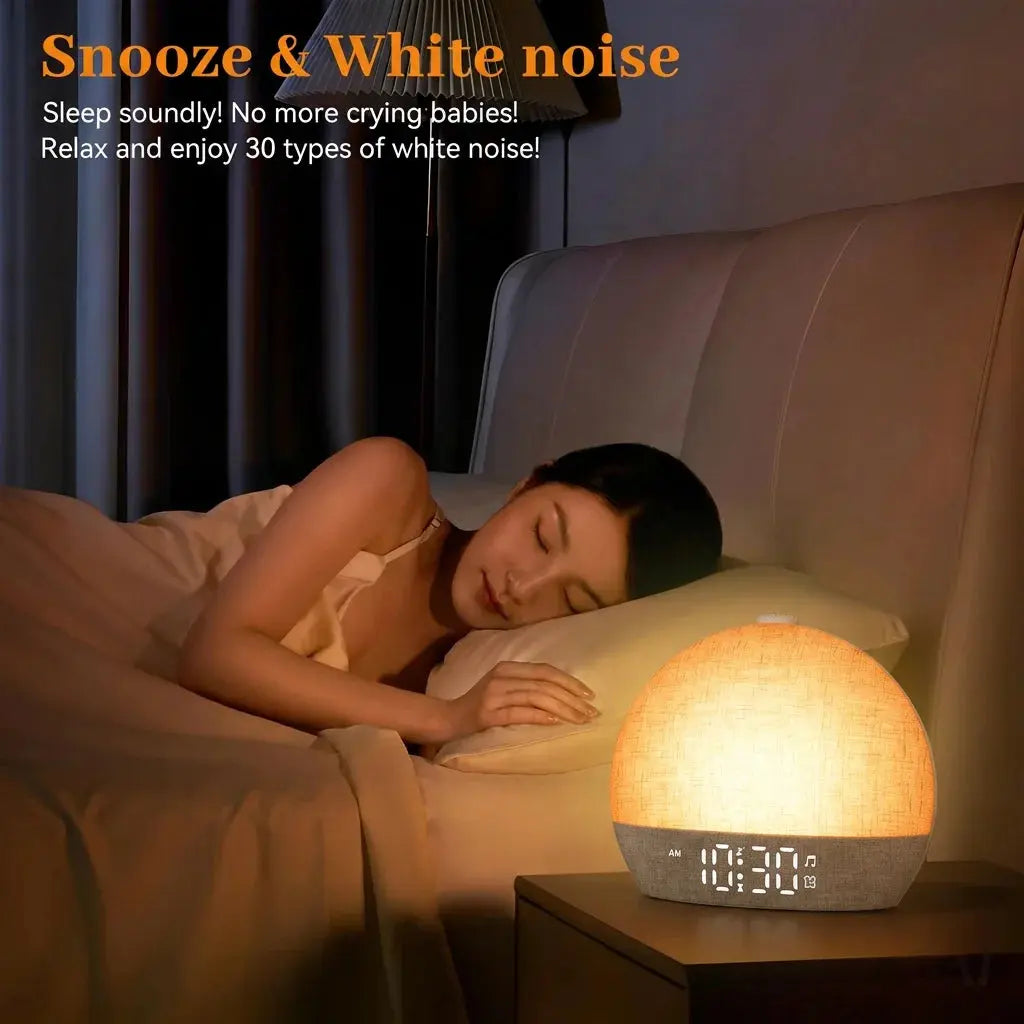 Sunrise Alarm Clock | Wake Up Light with White Noise & 30 Soothing Sounds
