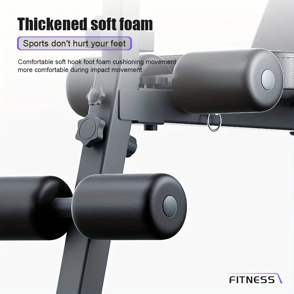 Versatile Home Gym Bench with Pull-Up Bar & Sit-Up Assist - Adjustable, Multi-Functional Fitness Equipment for Full Body Workout (Dumbbells Not Included), High Pull Rod, Bird Bench Fit2Great