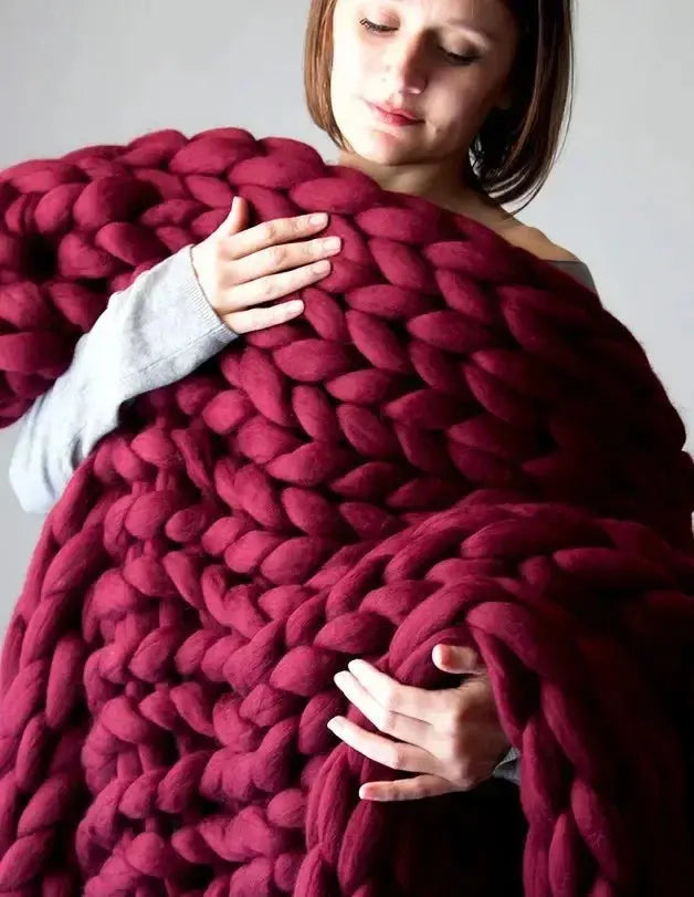 Weighted Knitted Weighted Blanket Queen Size Handmade Minky Chunky Throw Blanket Soft And Breathable Best Gift For Christmas Fit2Great