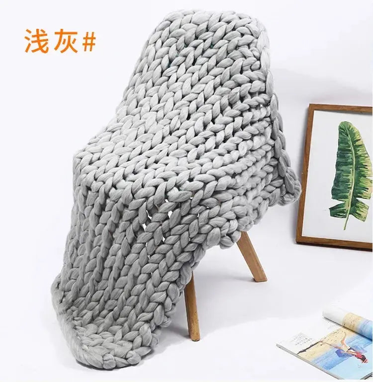 Weighted Knitted Weighted Blanket Queen Size Handmade Minky Chunky Throw Blanket Soft And Breathable Best Gift For Christmas Fit2Great