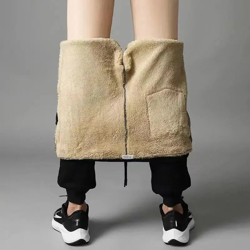 Winter Warm Pants Men's Thick Thermal Trousers Men Fitness Jogging Drawstring Pants Male Sweatpants M-5Xl Fit2Great