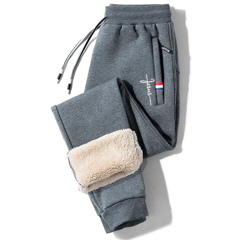 Winter Warm Pants Men's Thick Thermal Trousers Men Fitness Jogging Drawstring Pants Male Sweatpants M-5Xl Fit2Great