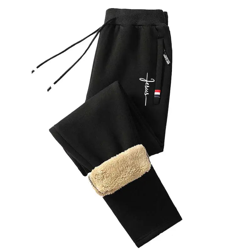 Winter Warm Pants Men's Thick Thermal Trousers Men Fitness Jogging Drawstring Pants Male Sweatpants M-5Xl Fit2Great