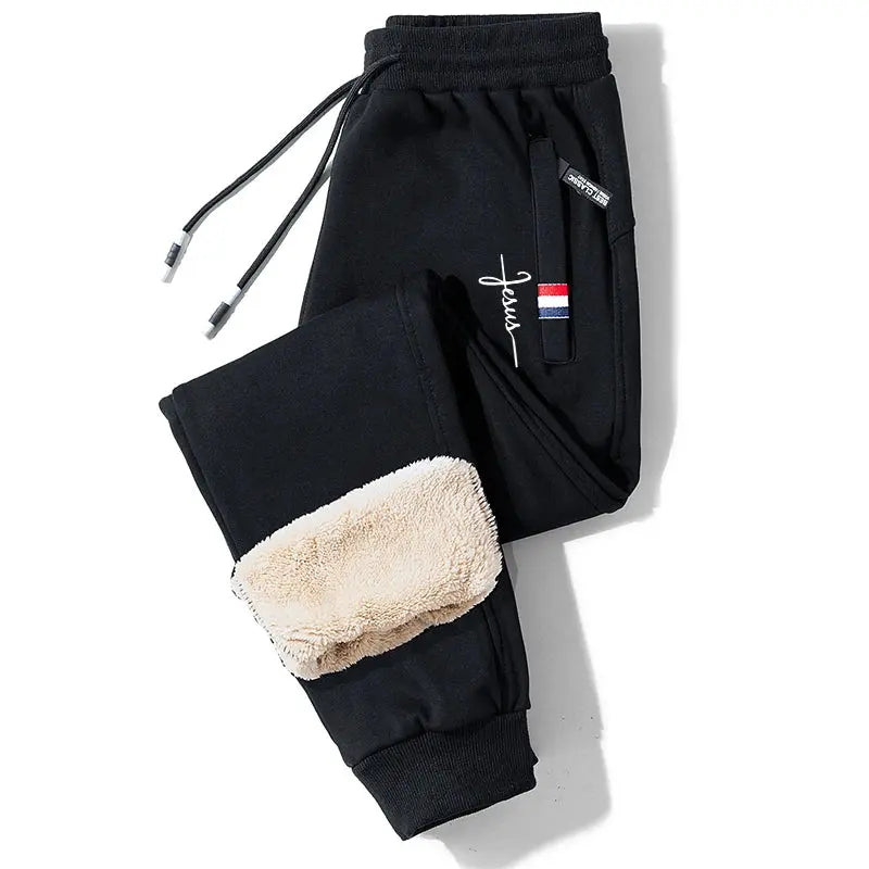 Winter Warm Pants Men's Thick Thermal Trousers Men Fitness Jogging Drawstring Pants Male Sweatpants M-5Xl Fit2Great