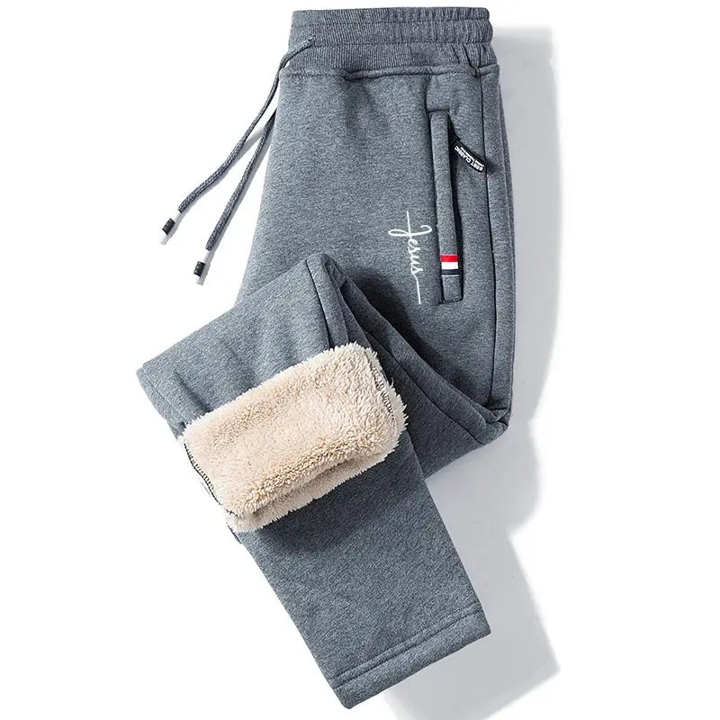 Winter Warm Pants Men's Thick Thermal Trousers Men Fitness Jogging Drawstring Pants Male Sweatpants M-5Xl Fit2Great