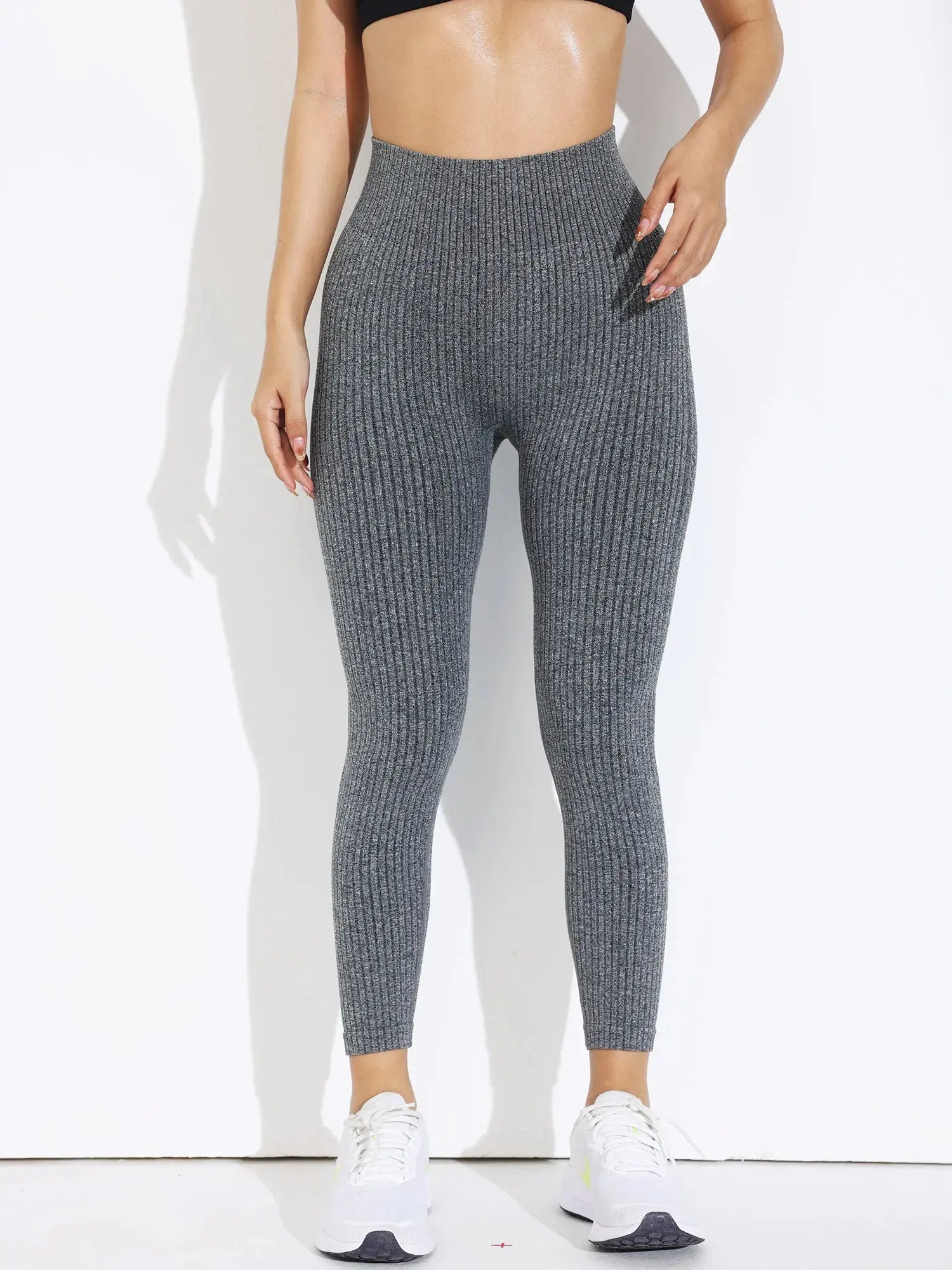 Women Sports Seamless Leggings Solid Color Yoga Gym Clothes High-Waisted Yoga Pants Fitness Overalls Clothing Tummy Control Fit2Great