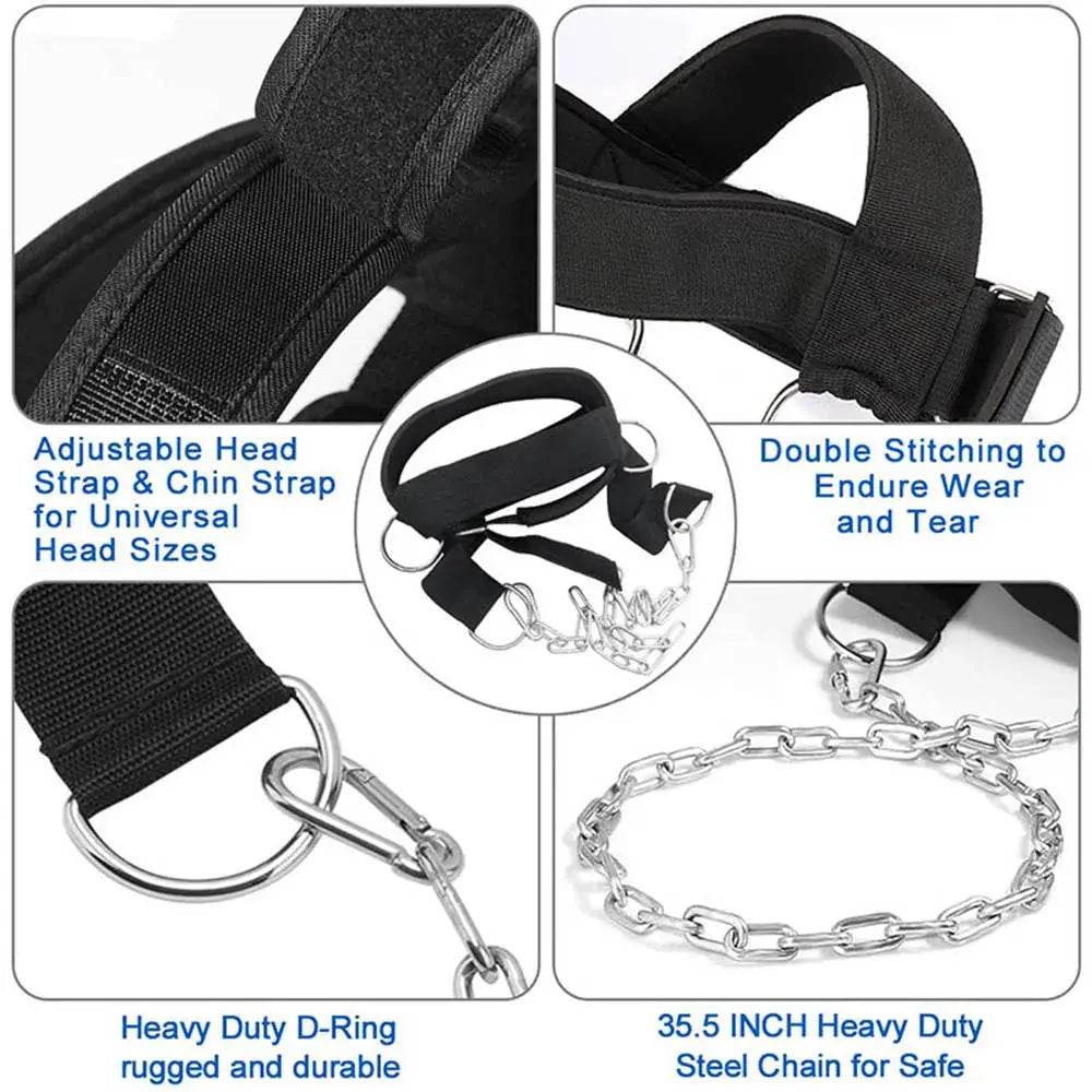 Adjustable Neck Training Harness – Head Strap for Strength - Fit2Great