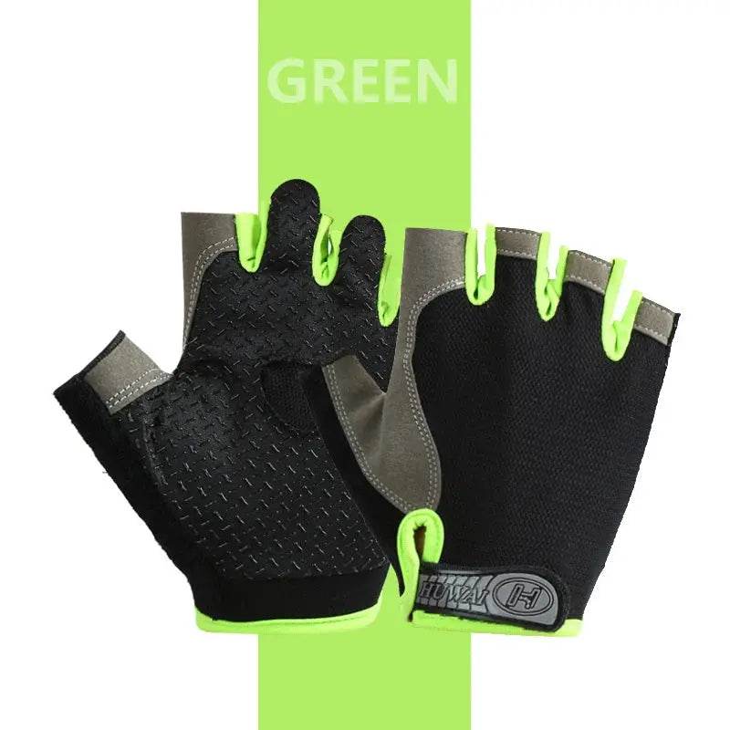 Breathable Anti-Slip Half Finger Gloves – Unisex Cycling - Fit2Great