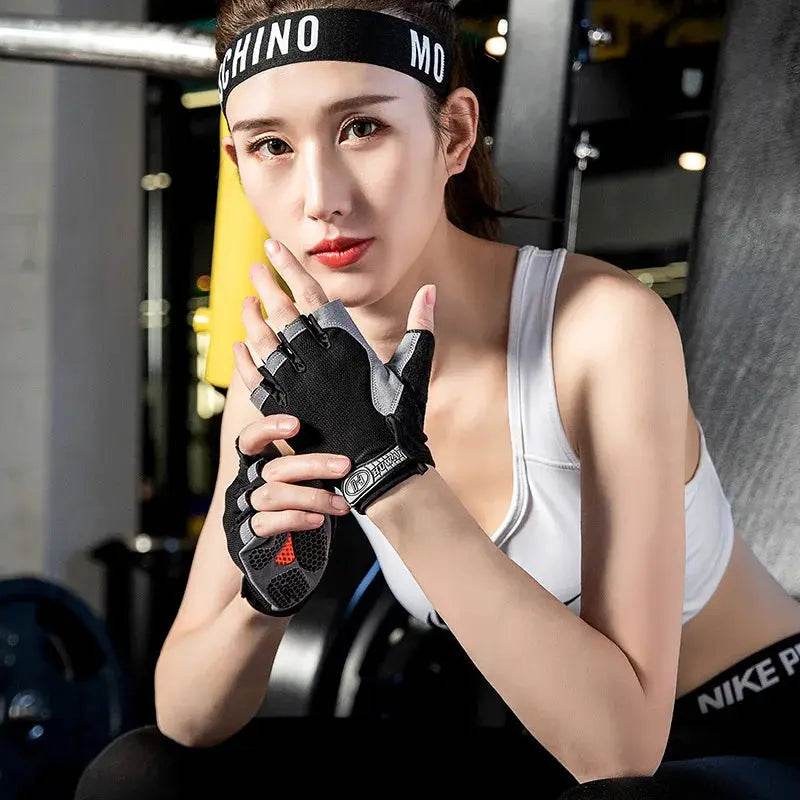 Breathable Anti-Slip Half Finger Gloves – Unisex Cycling - Fit2Great