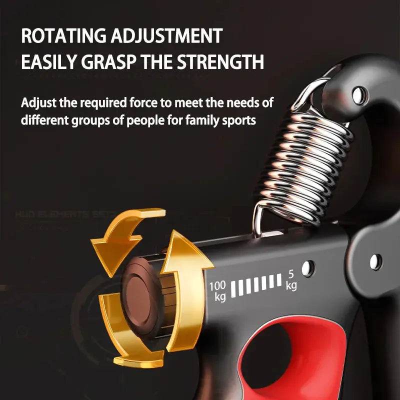 Fit2Great Adjustable 5–100kg Grip Strength Trainer – Hand & Forearm Workout Tool - Fit2Great