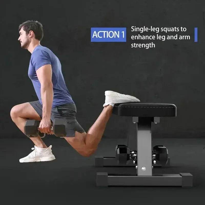 Flat Weight Bench with Dumbbell Rack – Heavy-Duty Steel Frame - Fit2Great