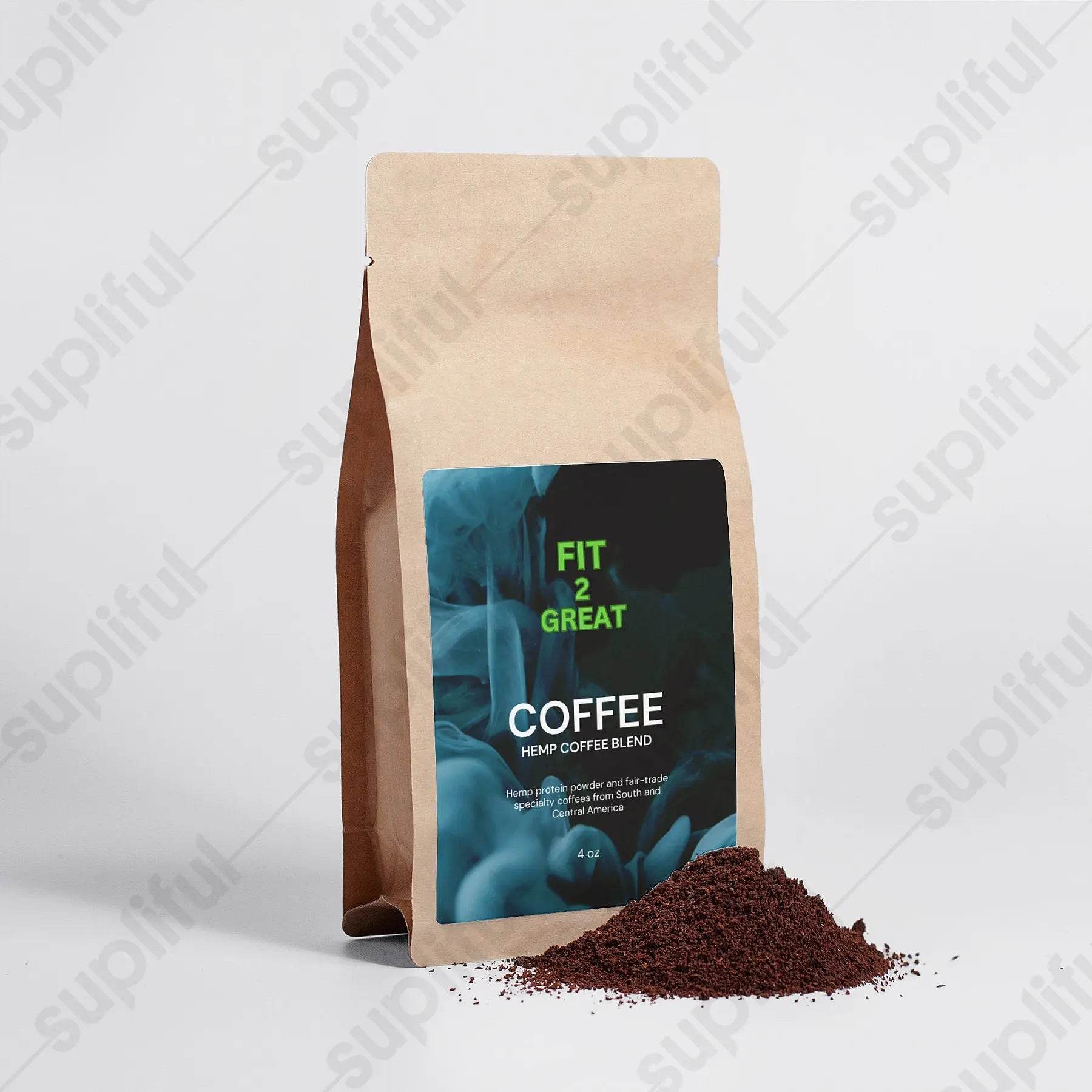 Hemp Coffee Blend - Medium Roast 4oz - Fit2Great