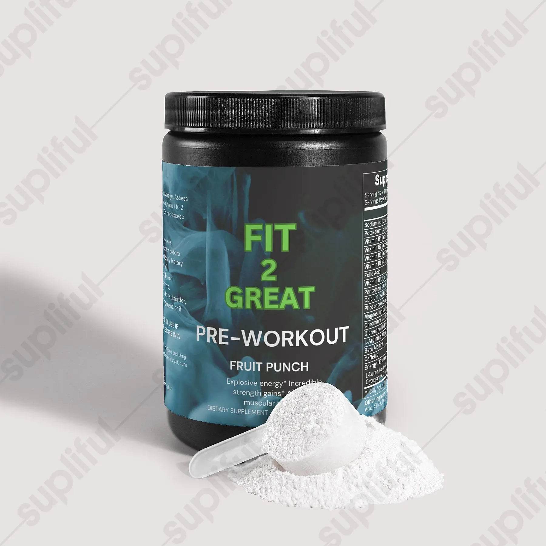 Nitric Shock Pre-Workout Powder (Fruit Punch) - Fit2Great
