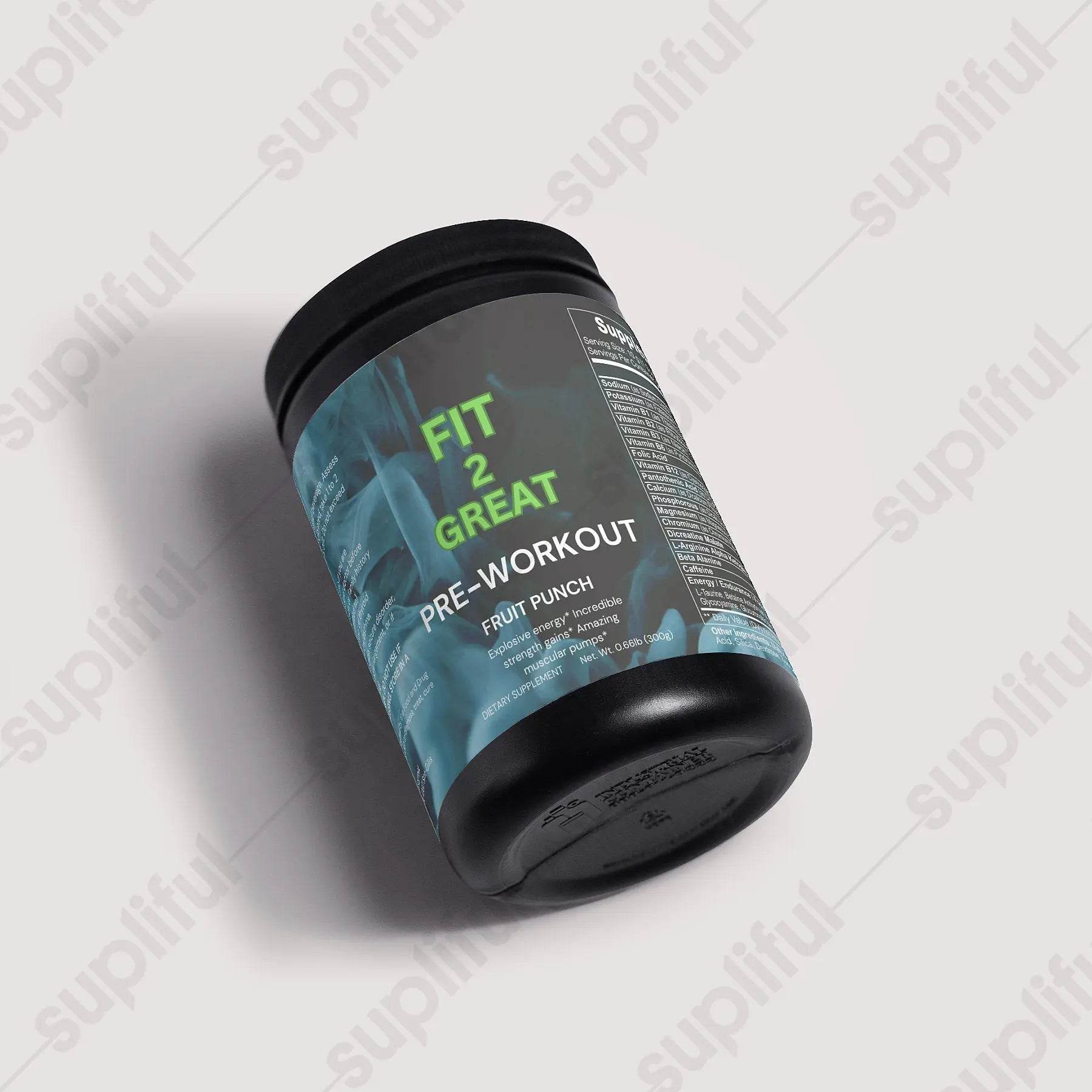 Nitric Shock Pre-Workout Powder (Fruit Punch) - Fit2Great