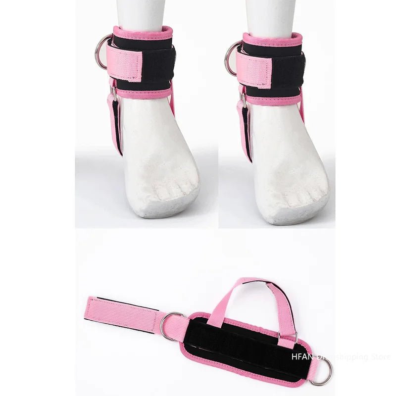 Pink Ankle Straps for Cable Machines Comfortable & Durable - Fit2Great