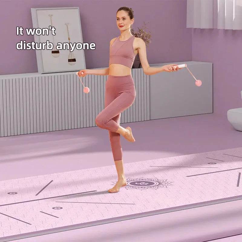 Position Line Yoga Mat – Double-Sided Non-Slip, 6mm Thick & Portable - Fit2Great