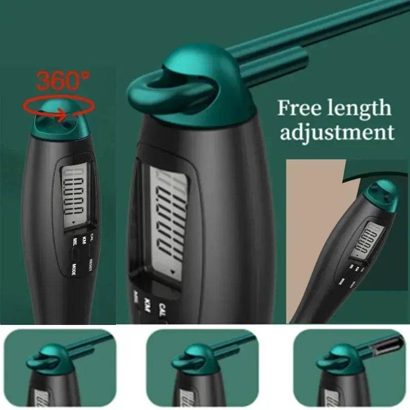 Steel PVC Counting Jump Rope with Intelligent Electronic Counter - Fit2Great