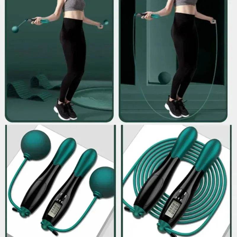 Steel PVC Counting Jump Rope with Intelligent Electronic Counter - Fit2Great
